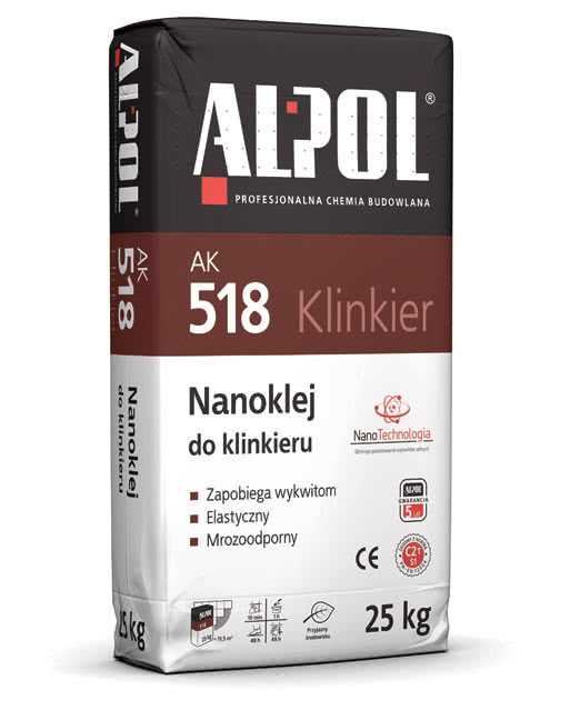 Nanoklej do klinkieru wysokoelastyczny AK 518