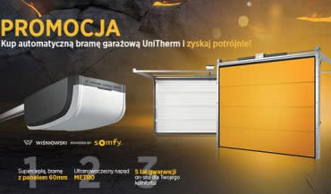 Promocja WIŚNIOWSKI: Kup automatyczną bramę UniTherm i zyskaj potrójnie!